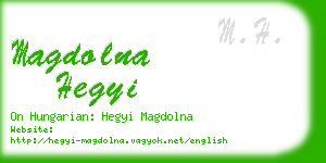 magdolna hegyi business card